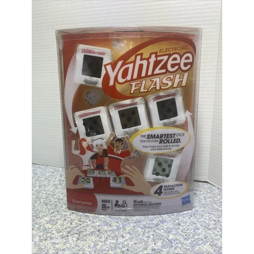 Yahtzee Flash Game SEALED UNUSED Hasbro 2009 Electronic Dice Poker Play Wild